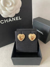 CC Logo Heart Stud Earrings Gold - CHANEL - BALAAN 2