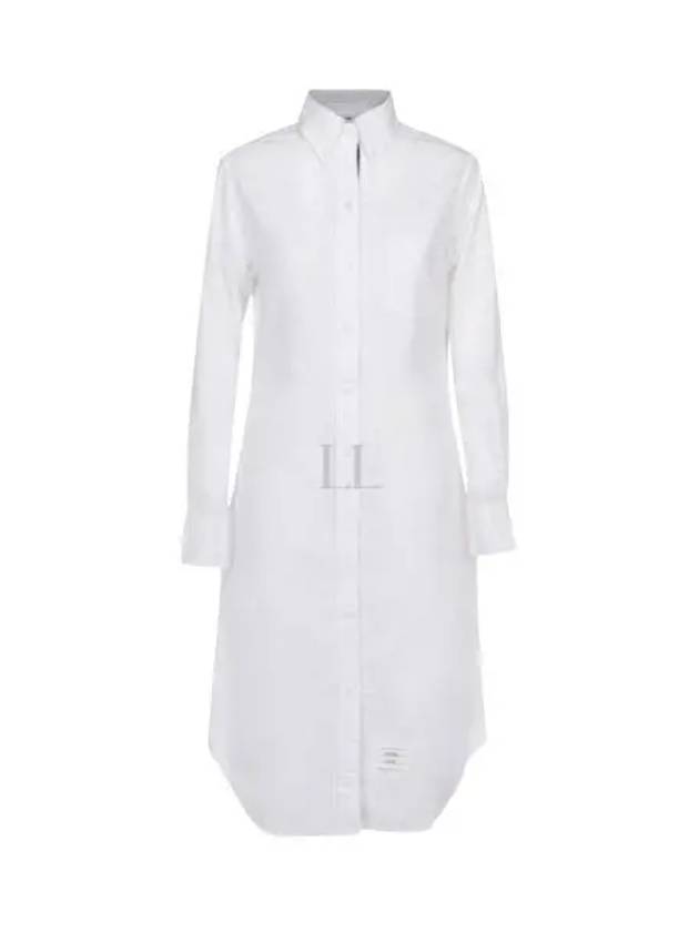 Women's Oxford Classic Shirt Midi Dress White - THOM BROWNE - BALAAN 2