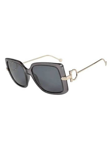 Square Acetate Sunglasses Grey - SALVATORE FERRAGAMO - BALAAN 1