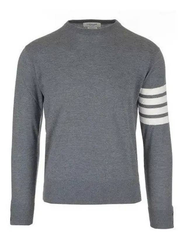 MKA002A diagonal armband merino wool classic pullover knit 1887747 9 270671 1009947 - THOM BROWNE - BALAAN 1