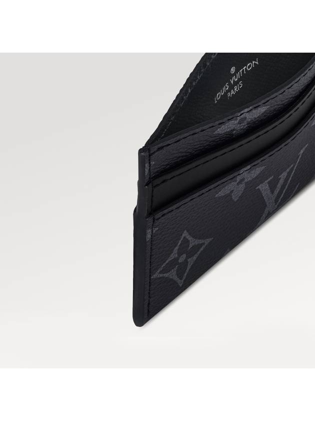 Monogram Eclipse Double Card Wallet Black - LOUIS VUITTON - BALAAN 7