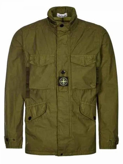 Wappen Patch Pocket Field Zip Up Jacket Khaki - STONE ISLAND - BALAAN 2