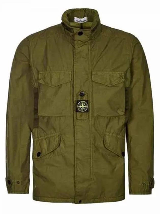 Wappen Patch Pocket Field Zip Up Jacket Khaki - STONE ISLAND - BALAAN 2