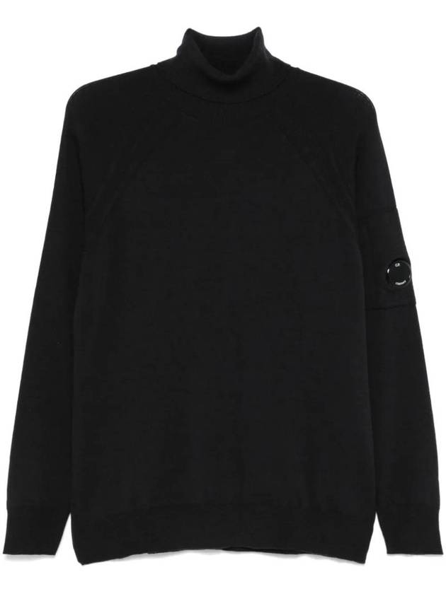 Extra Fine Merino Wool Turtleneck Black Sand - CP COMPANY - BALAAN 1