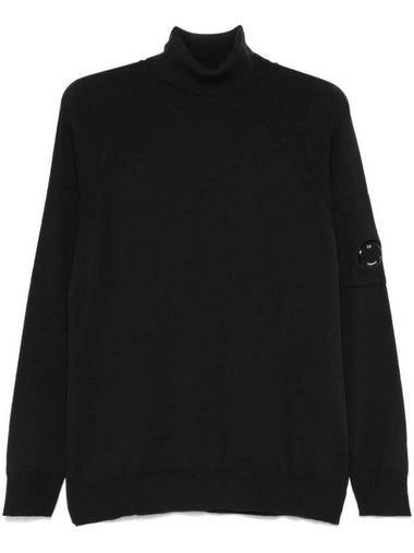 Extra Fine Merino Wool Turtleneck Black Sand - CP COMPANY - BALAAN 1