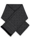 Monogram Jacquard Stole Muffler Black - SALVATORE FERRAGAMO - BALAAN 3