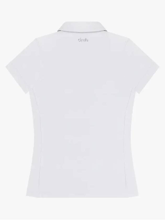 Drew Diagonal Zipper Short Sleeve T-Shirt DF42ST01WHITE - DRUH GOLF - BALAAN 2