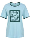 Wave color combination T-shirt MW3ME275SBL - P_LABEL - BALAAN 11