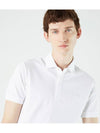 Men's Paris Regular Fit Stretch Cotton Pique Short Sleeve Polo Shirt White - LACOSTE - BALAAN 5