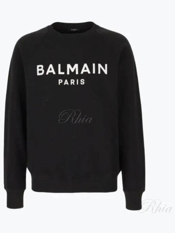 logo print sweatshirt DH1JQ005BB65 EAB - BALMAIN - BALAAN 1