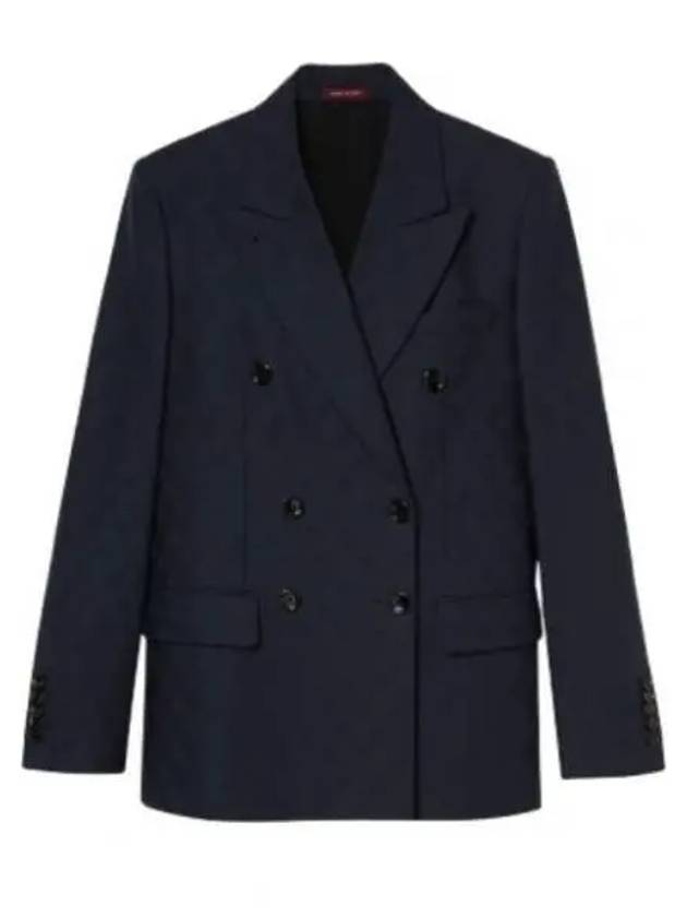 Double Breasted GG Wool Blazer Jacket Black - GUCCI - BALAAN 2