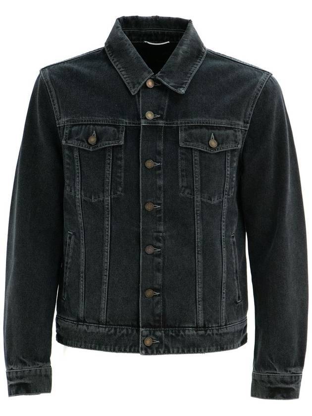 Pocket Denim Jacket Black - SAINT LAURENT - BALAAN 2