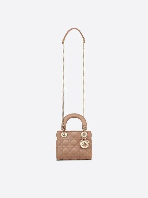 Lady Cannage Lambskin Antique Mini Tote Bag Blush - DIOR - BALAAN 3