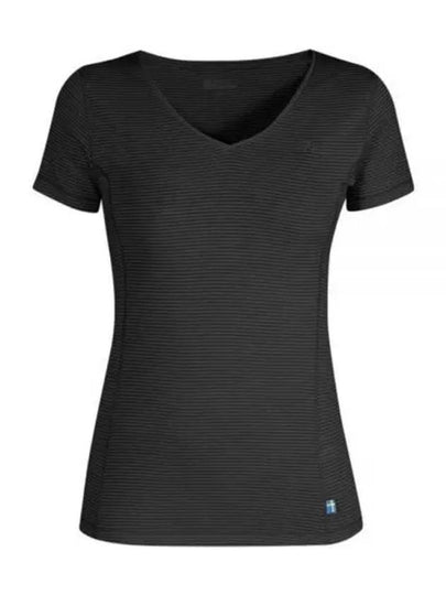 Women's Abisko Cool Short Sleeve T-Shirt Dark Grey - FJALL RAVEN - BALAAN 2