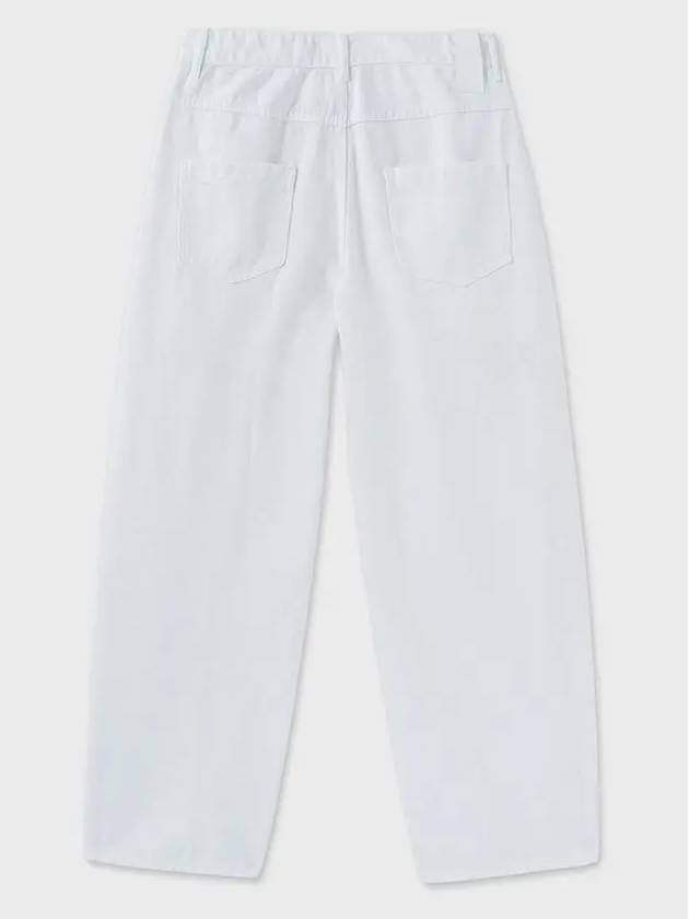 Denim Wide Pants Cream - NOIRER - BALAAN 4