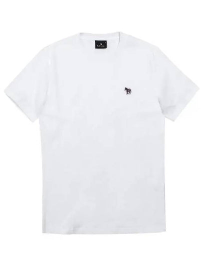 Zebra Logo Crew Neck Cotton Short Sleeve T-Shirt White - PAUL SMITH - BALAAN 2