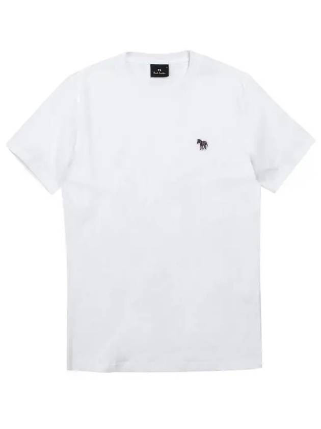 Zebra Logo Crew Neck Cotton Short Sleeve T-Shirt White - PAUL SMITH - BALAAN 3