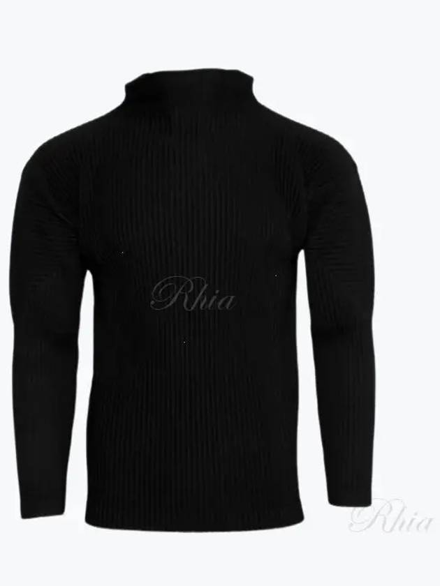 Pleated Turtleneck Black - ISSEY MIYAKE - BALAAN 2