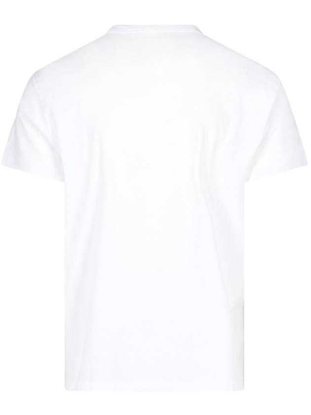 Numeric Embroidered Logo Mako Cotton Short Sleeve T-Shirt White - MAISON MARGIELA - BALAAN 3