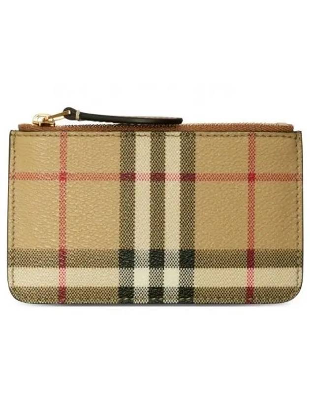 Check Print Coin Wallet Beige - BURBERRY - BALAAN 2