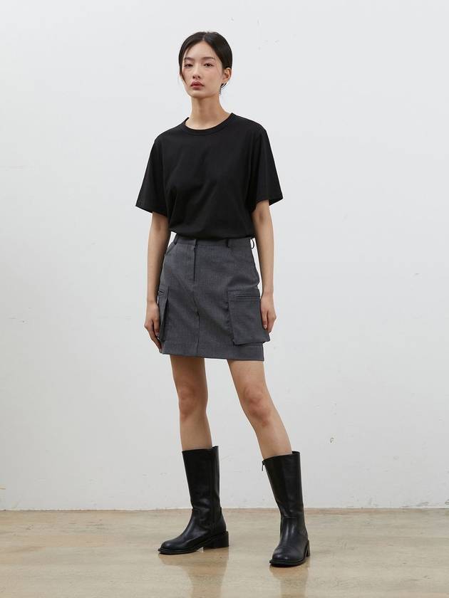 Outpocket mini skirt gray - RYUL+WAI: - BALAAN 3