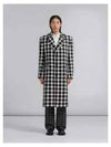 Check Pattern Tailored Wool Single Coat Black - MARNI - BALAAN 2