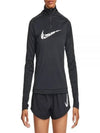 Dri-Fit Swoosh Quarter Zip Up Long Sleeves T Shirt Black - NIKE - BALAAN 2