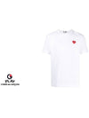 x Invader Pixel Heart Short Sleeve TShirt White AZT3220513 P1T3223 - COMME DES GARCONS PLAY - BALAAN 2