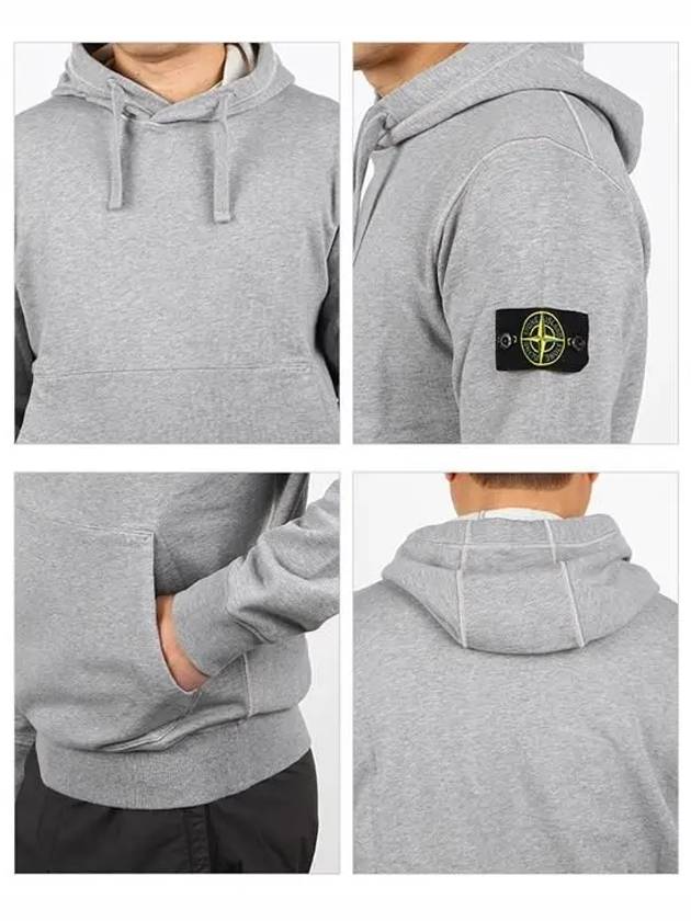 Wappen Patch Classic Fleece Hoodie Grey - STONE ISLAND - BALAAN 4