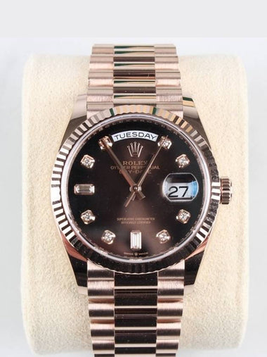 Rolex Day Date 36 Rose Gold Chocolate Ombre 21 Years - ROLEX - BALAAN 1