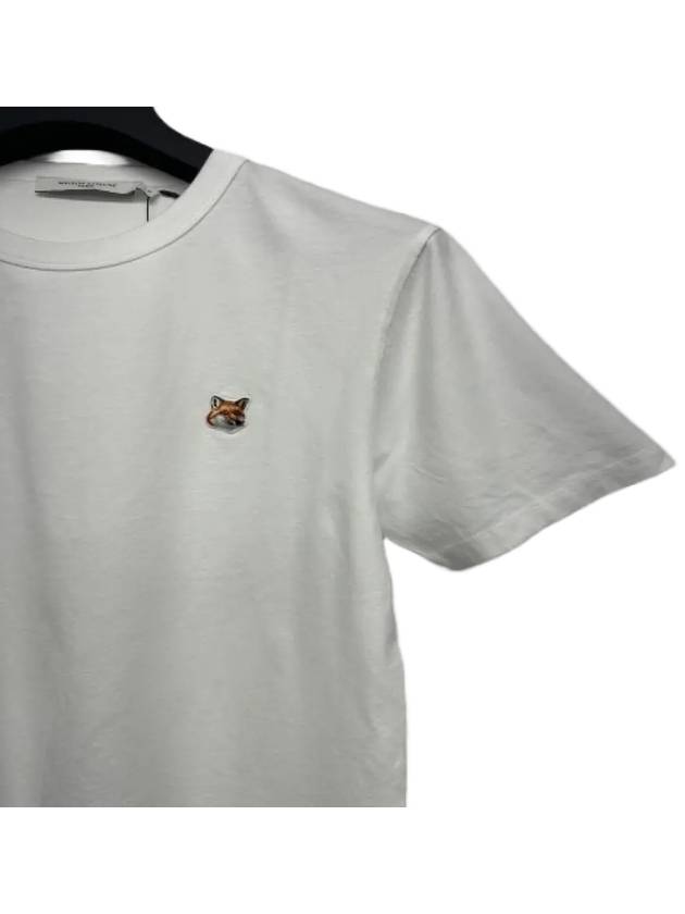 Fox Head Patch Classic Short Sleeve T-Shirt White - MAISON KITSUNE - BALAAN 3