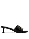 BB Leather Slipper Heels Black - BALENCIAGA - BALAAN 2