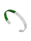 Numeric Engraved Cuff Bracelet Green Silver - MAISON MARGIELA - BALAAN 5