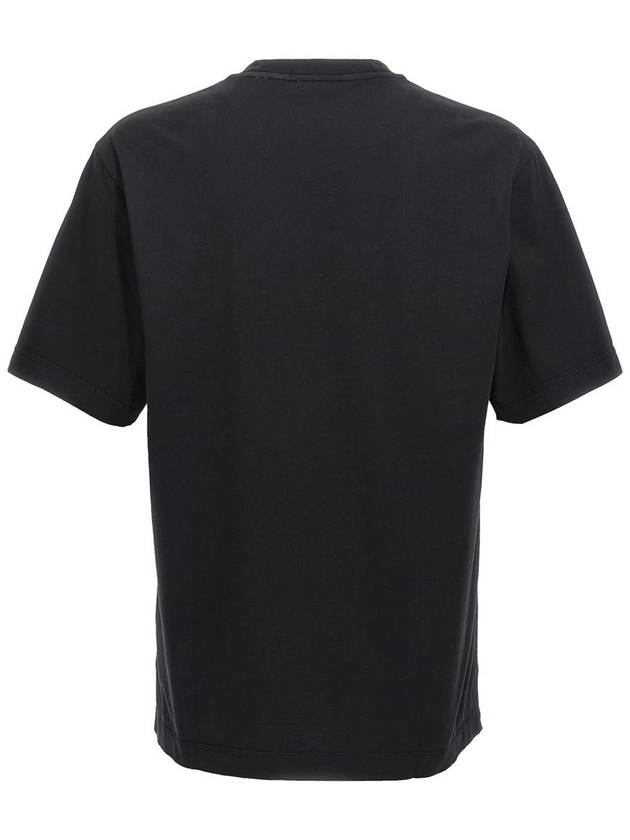 Embroidered Logo Cotton Short Sleeve T-Shirt Black - BURBERRY - BALAAN 3