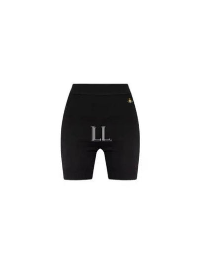 Embroidered Logo Shorts Black - VIVIENNE WESTWOOD - BALAAN 2