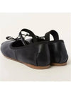 Leather Ballerina Leather Mary Jane Flat Shoes Black - MIU MIU - BALAAN 6