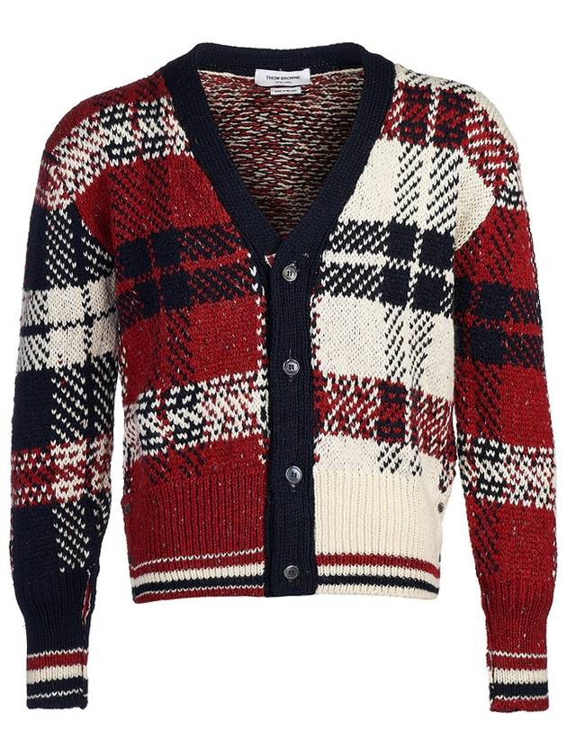 Donegal Tartan Check Cardigan - THOM BROWNE - BALAAN 2