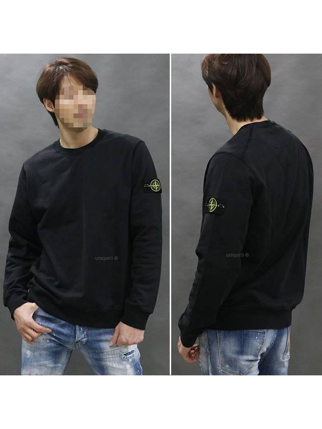 Wappen Patch Crew Neck Sweatshirt Black - STONE ISLAND - BALAAN 2