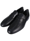 Men's Small Logo Leather Penny Loafer Black - TOD'S - BALAAN 3