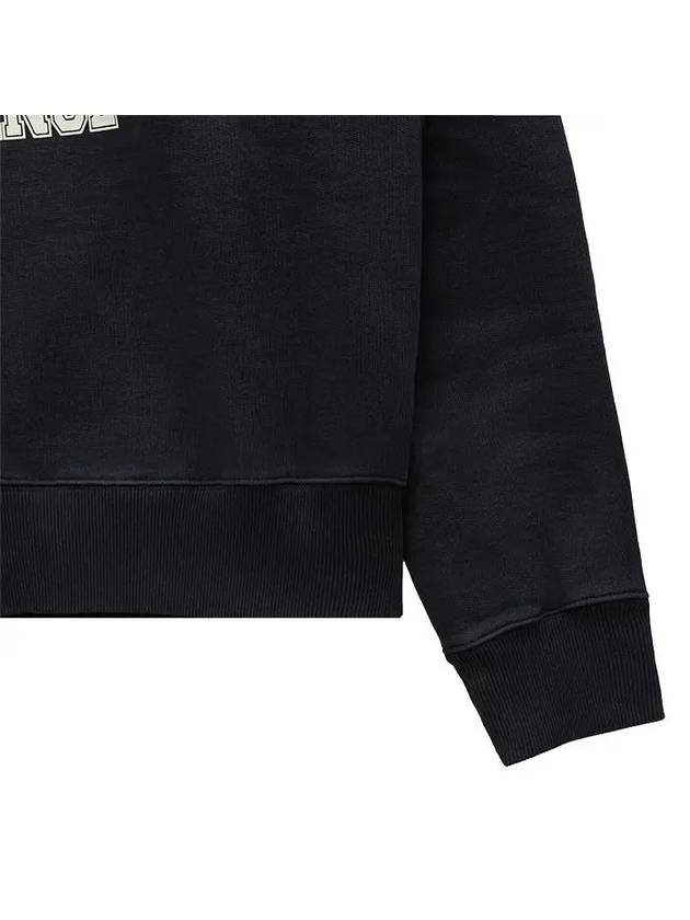 Paris Logo Patch Sweatshirt Black - AMI - BALAAN 5