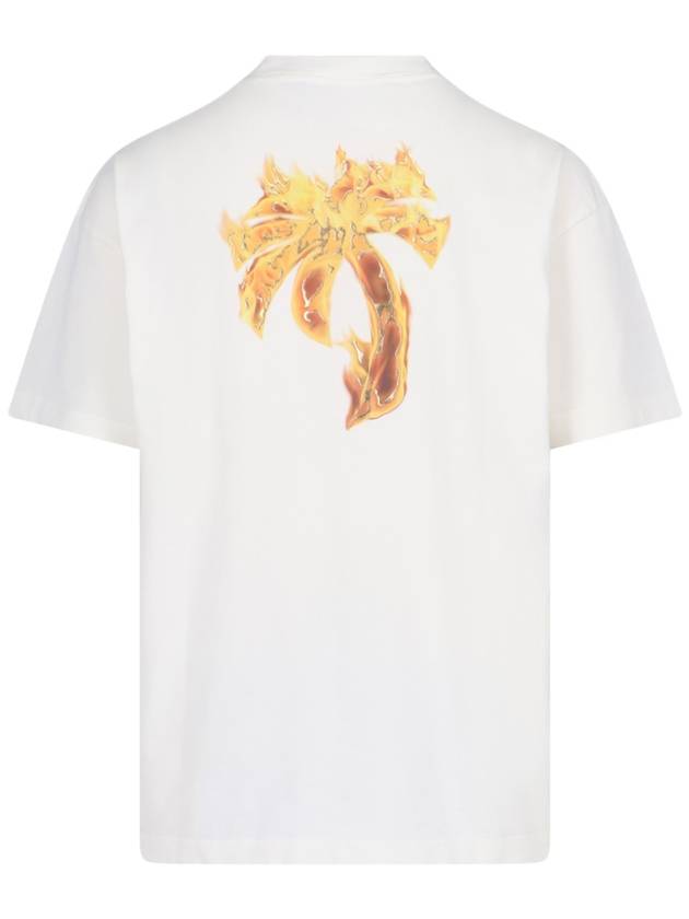 Palm Angels Burning Farm Short Sleeve T Shirt Off White - PALM ANGELS - BALAAN 3