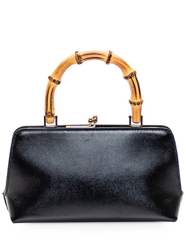 Goji Bamboo Mini Tote Bag Black - JIL SANDER - BALAAN 4