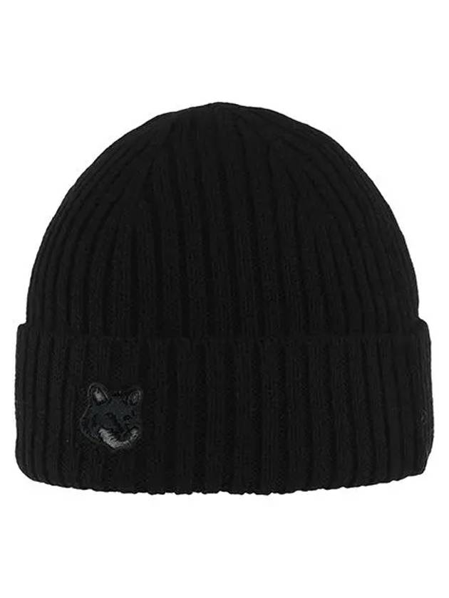 Wool Fox Head Beanie Black - MAISON KITSUNE - BALAAN 5