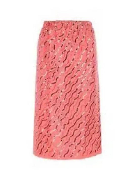 Crepe Satin A-Line Skirt Pink - MARNI - BALAAN 2