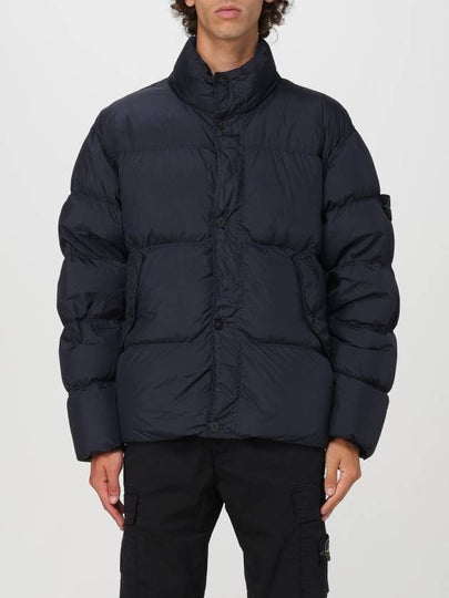 Garment Dyed Crinkle Reps Down Padding Navy - STONE ISLAND - BALAAN 2