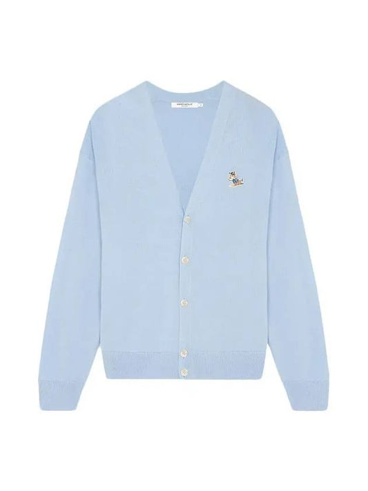 Dressed Fox Patch Chillex Cardigan Blue - MAISON KITSUNE - BALAAN 1