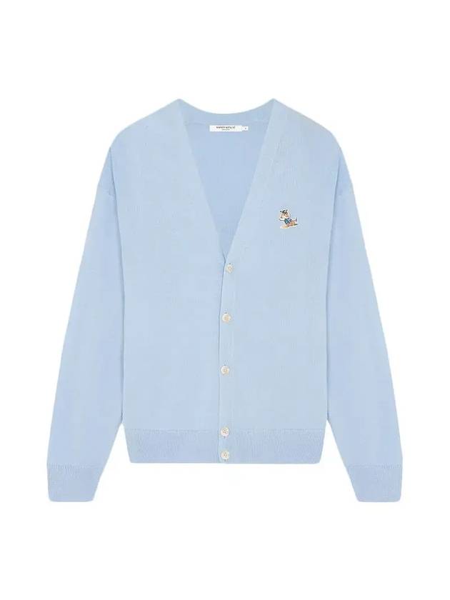 Dressed Fox Patch Chillex Cardigan Blue - MAISON KITSUNE - BALAAN 1