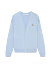 Dressed Fox Patch Chillex Cardigan Blue - MAISON KITSUNE - BALAAN 1