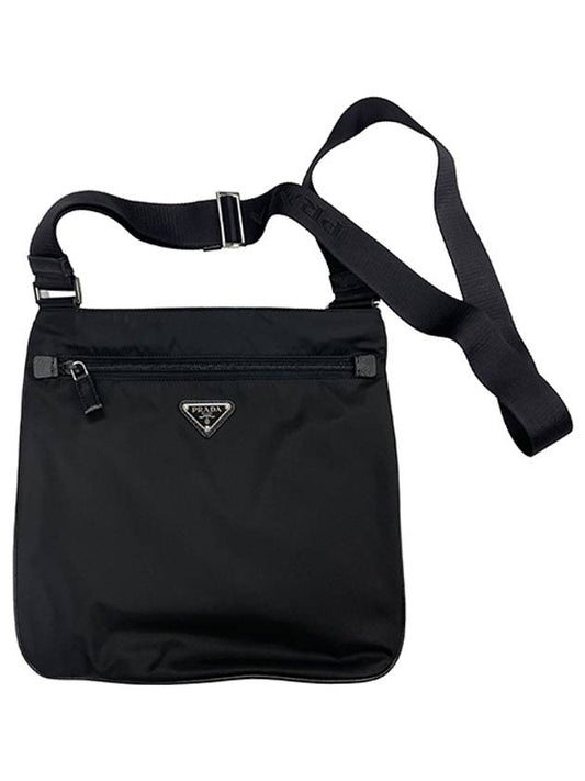 Nylon Triangle Logo Cross Bag Black - PRADA - BALAAN 2