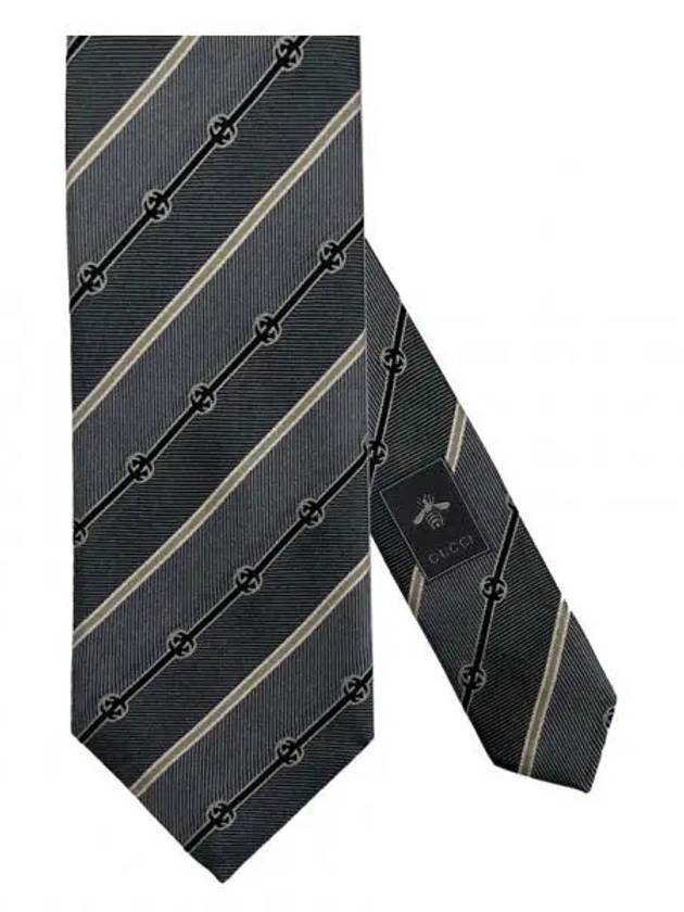 Interlocking Tie 499696 4B002 1265 Gray 1211982 - GUCCI - BALAAN 1